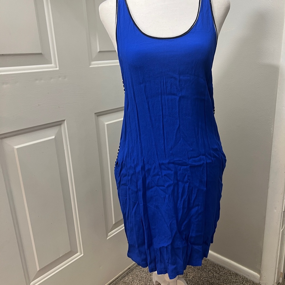 Aryn K Royal Blue Swim Cover-Up
